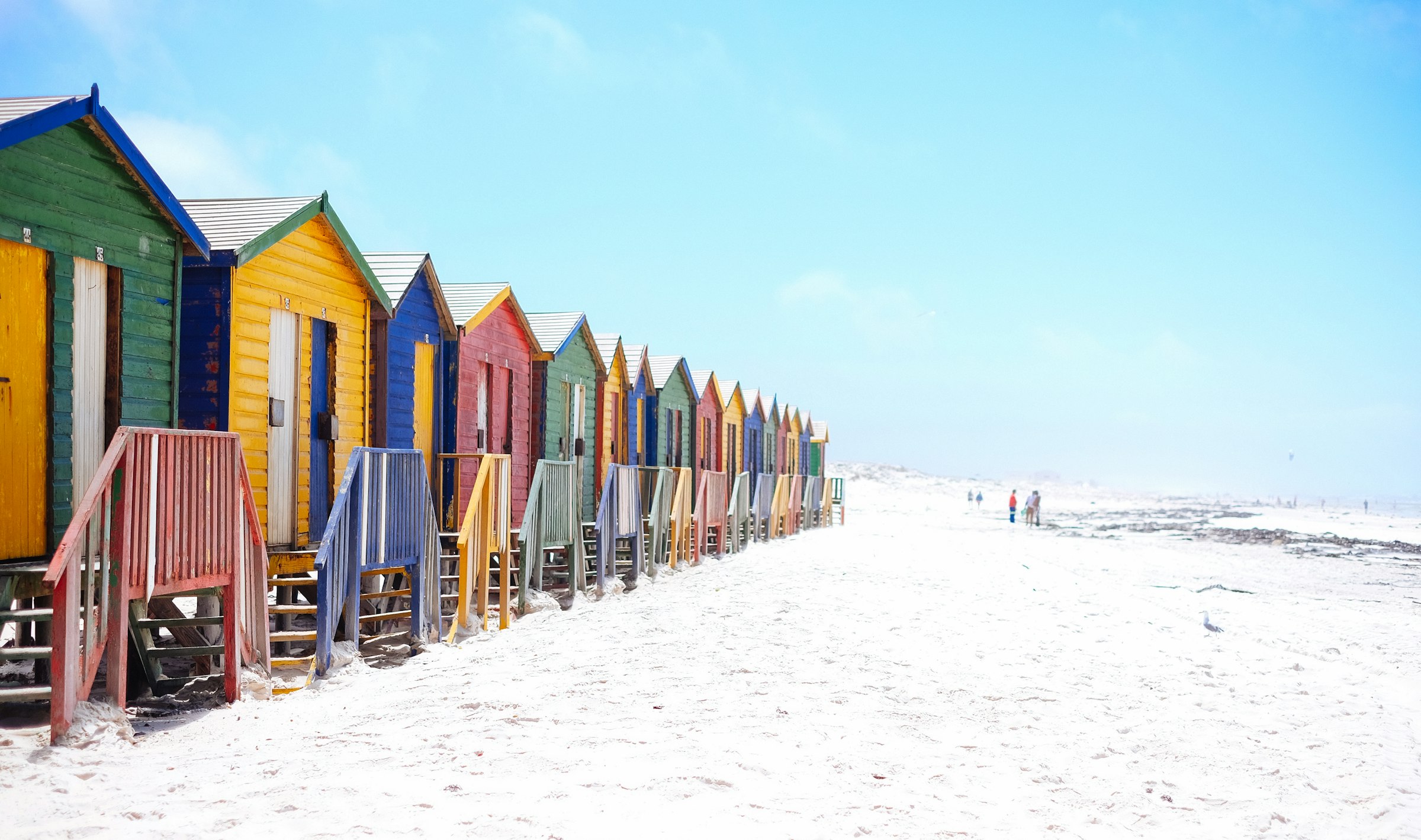 A South African beach in summer